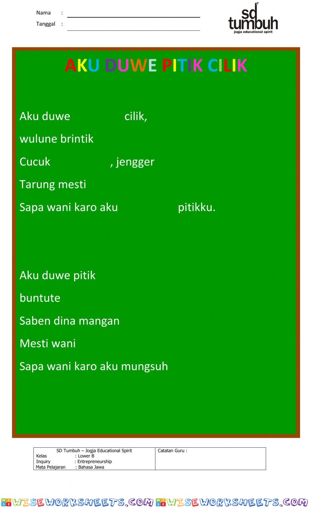 worksheet