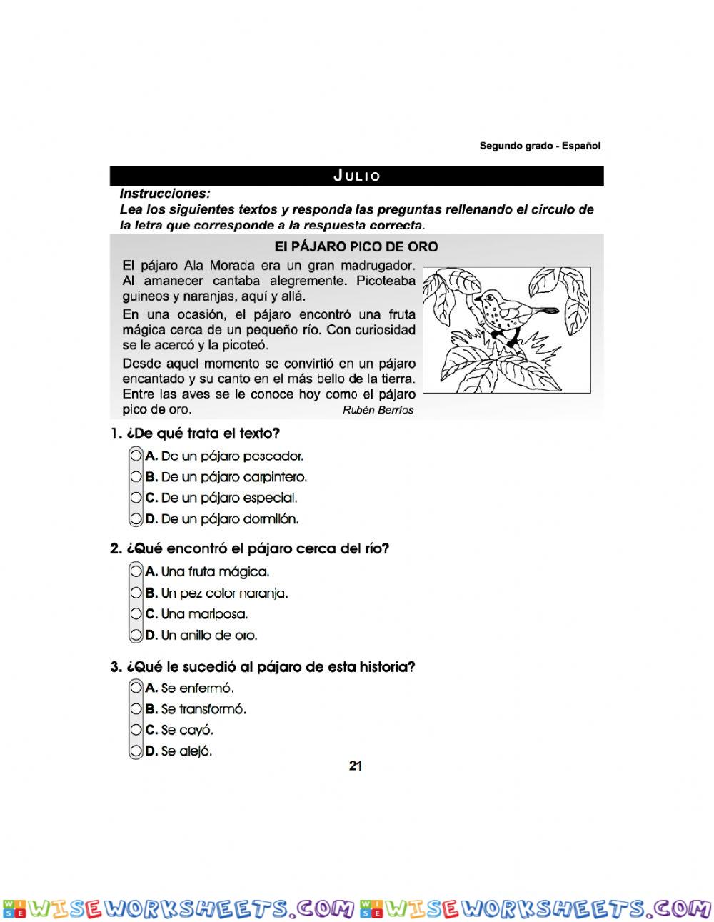 Prueba Formativa Julio