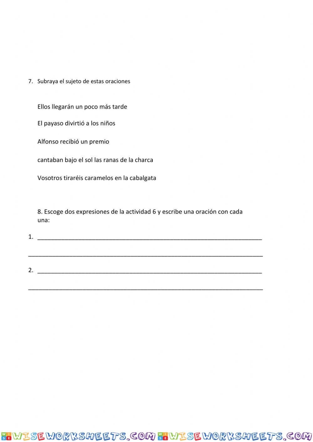 worksheet