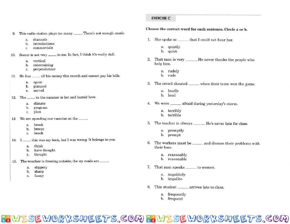 worksheet