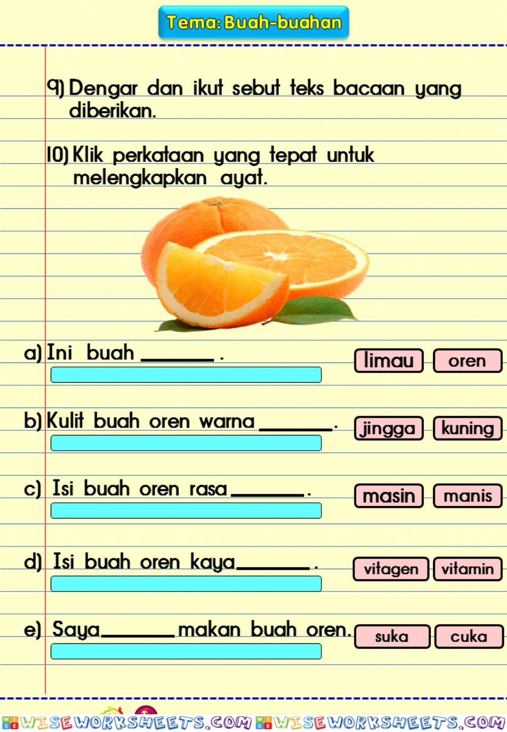 Bijak Kata: Buah-buahan