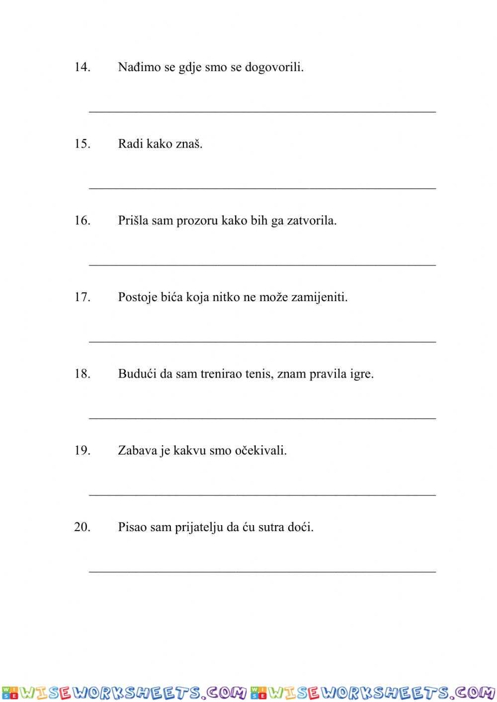 worksheet