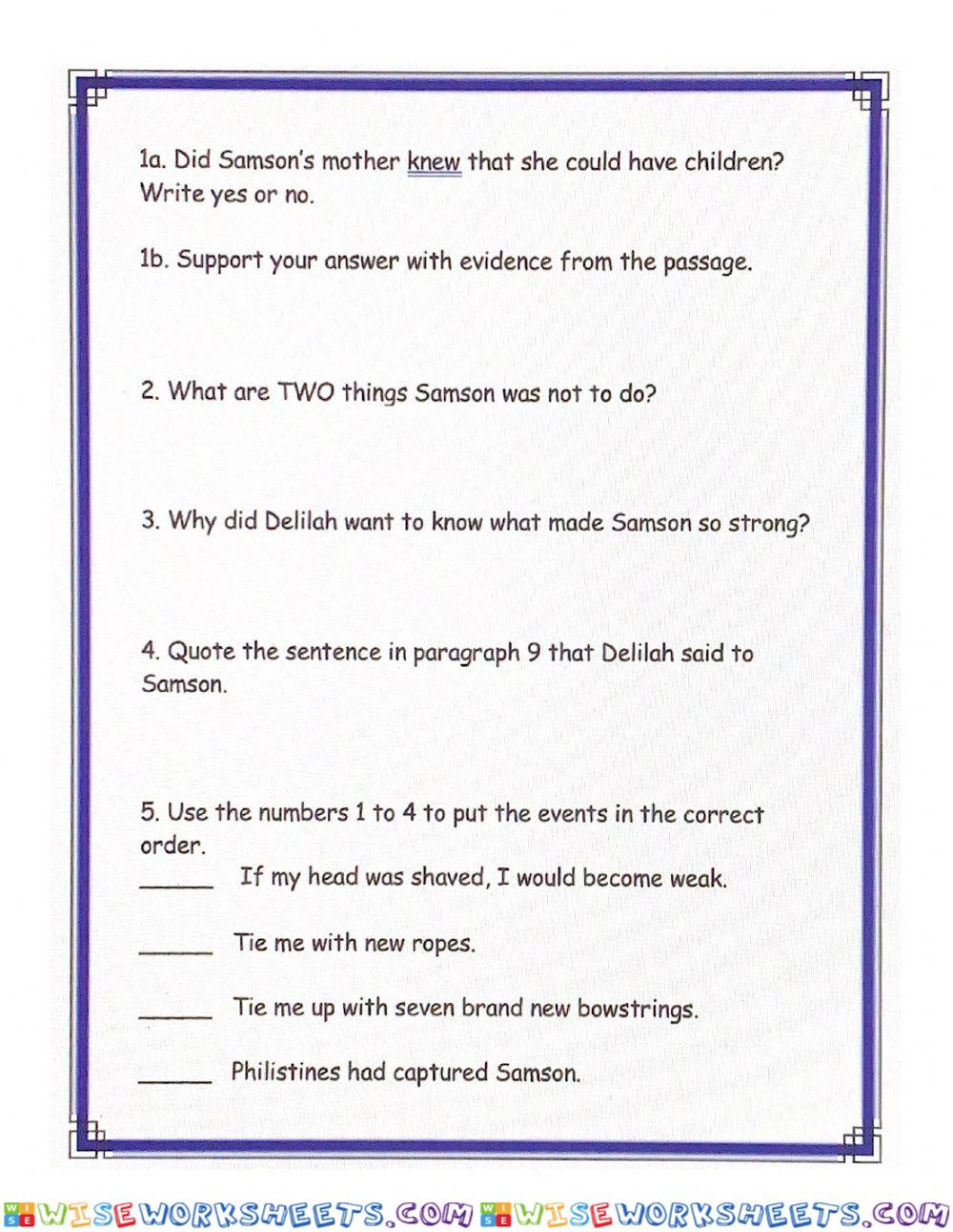worksheet