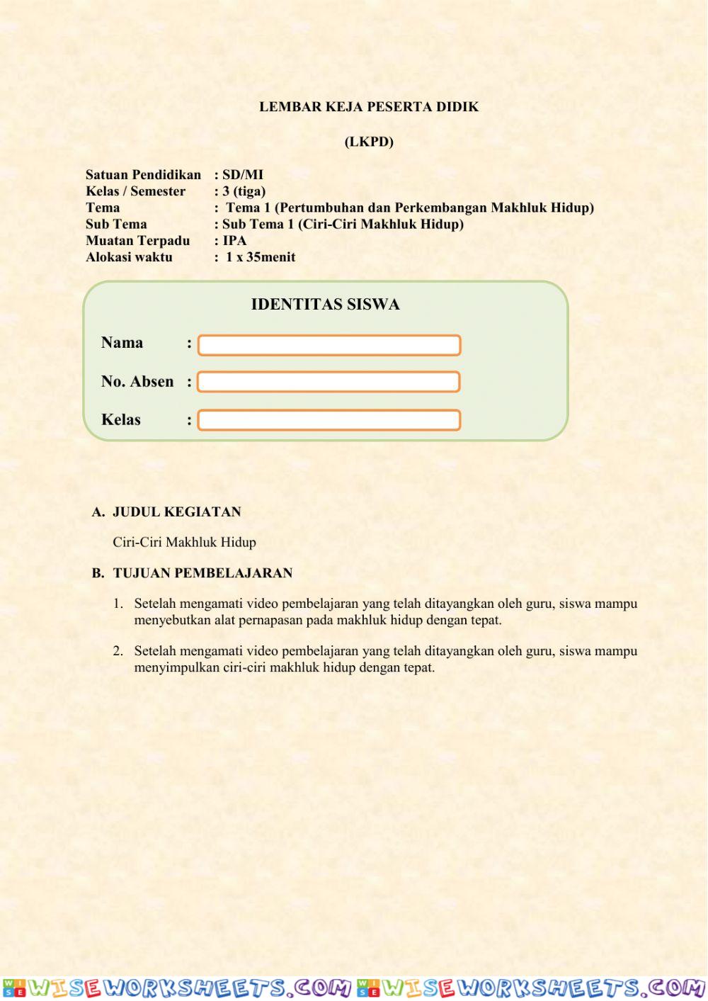 worksheet