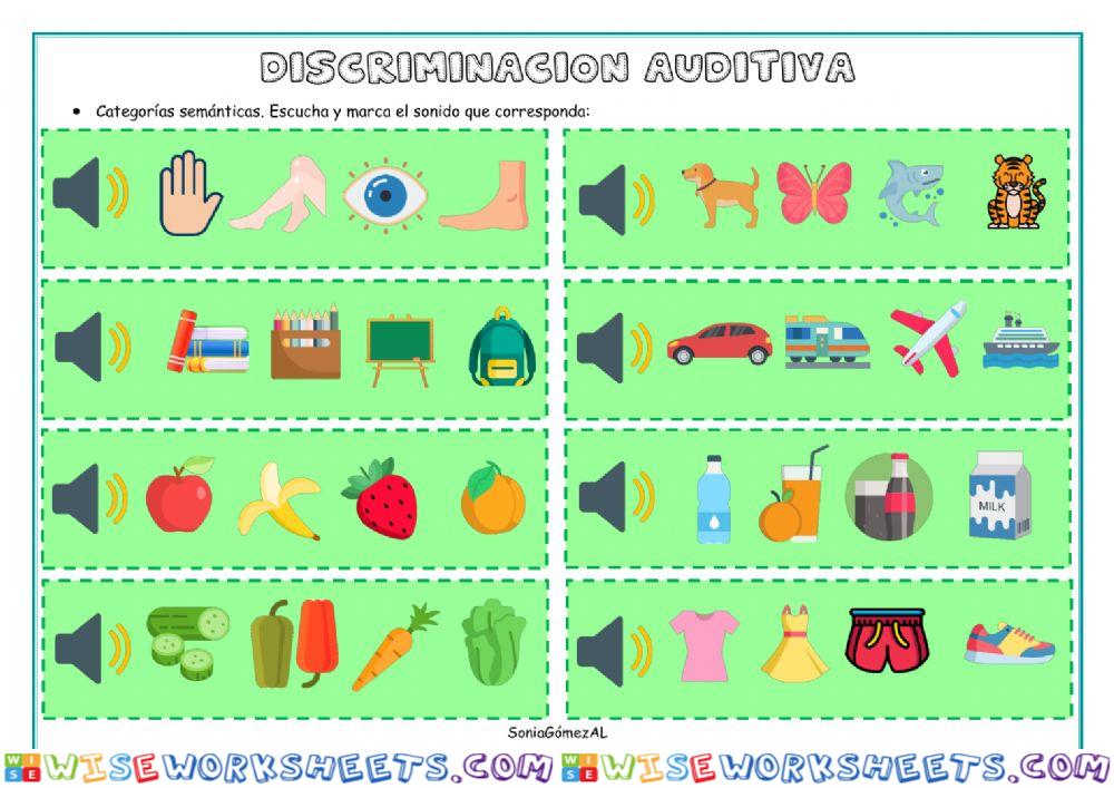 ficha categorías semánticas