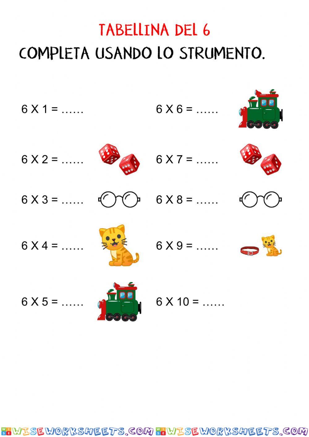 Tabellina del 6 - Metodo Analogico Bortolato