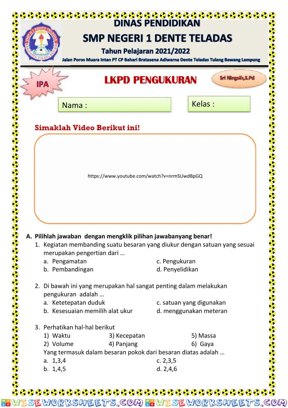 LKPD Pengukuran