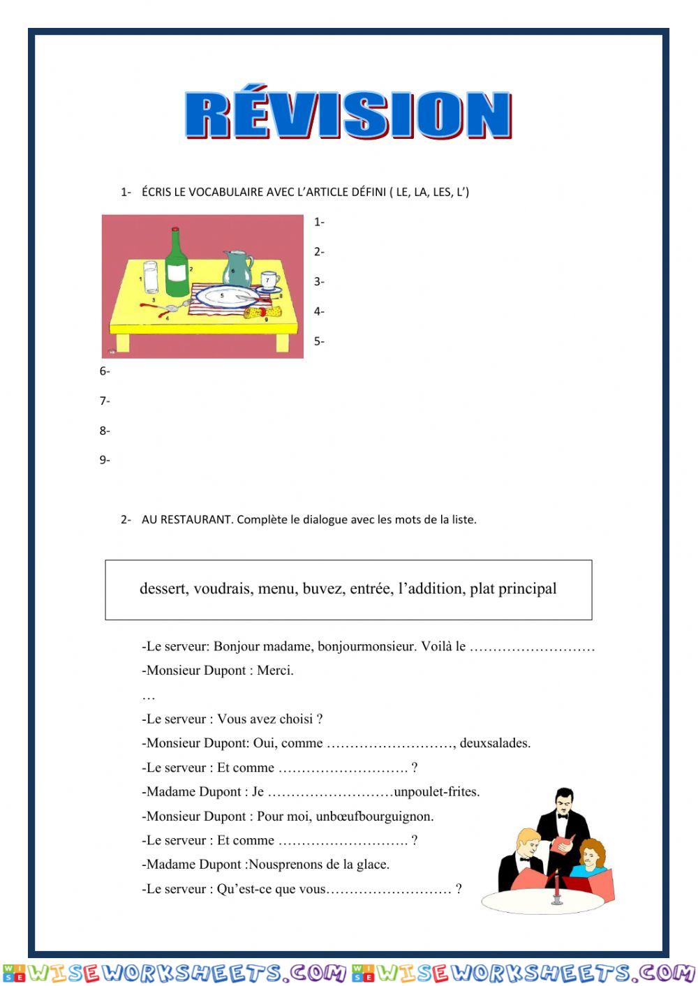 Révision 3º eso