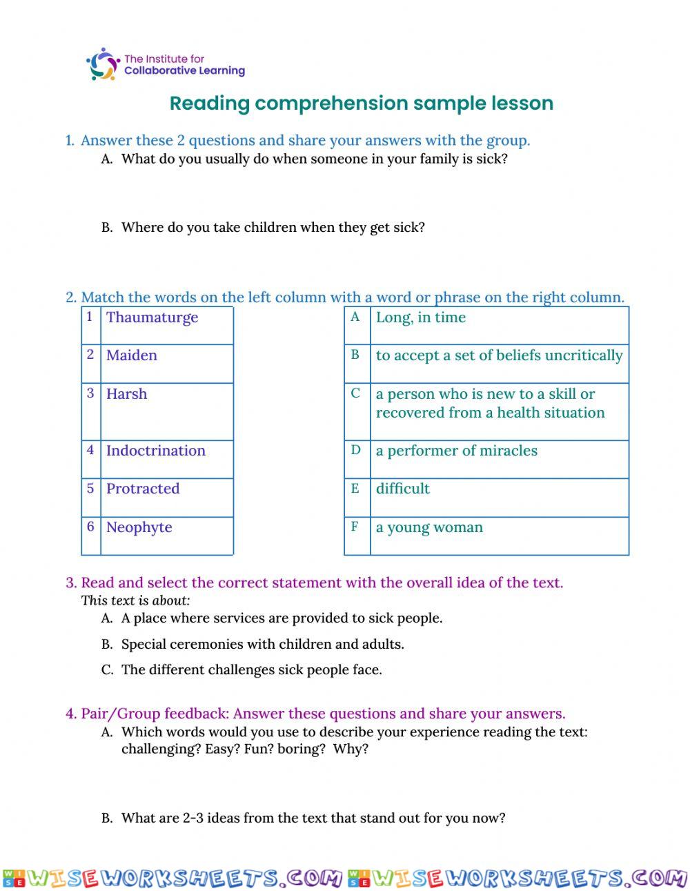 worksheet