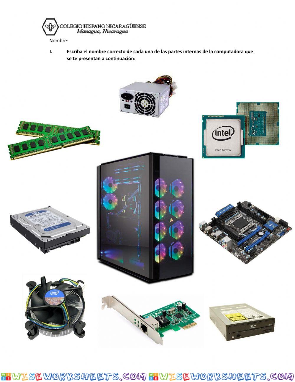 Partes internas de la computadora