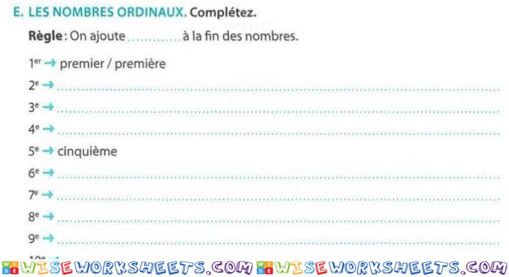 Les ordinaux