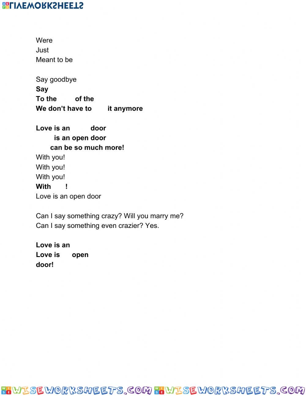 worksheet