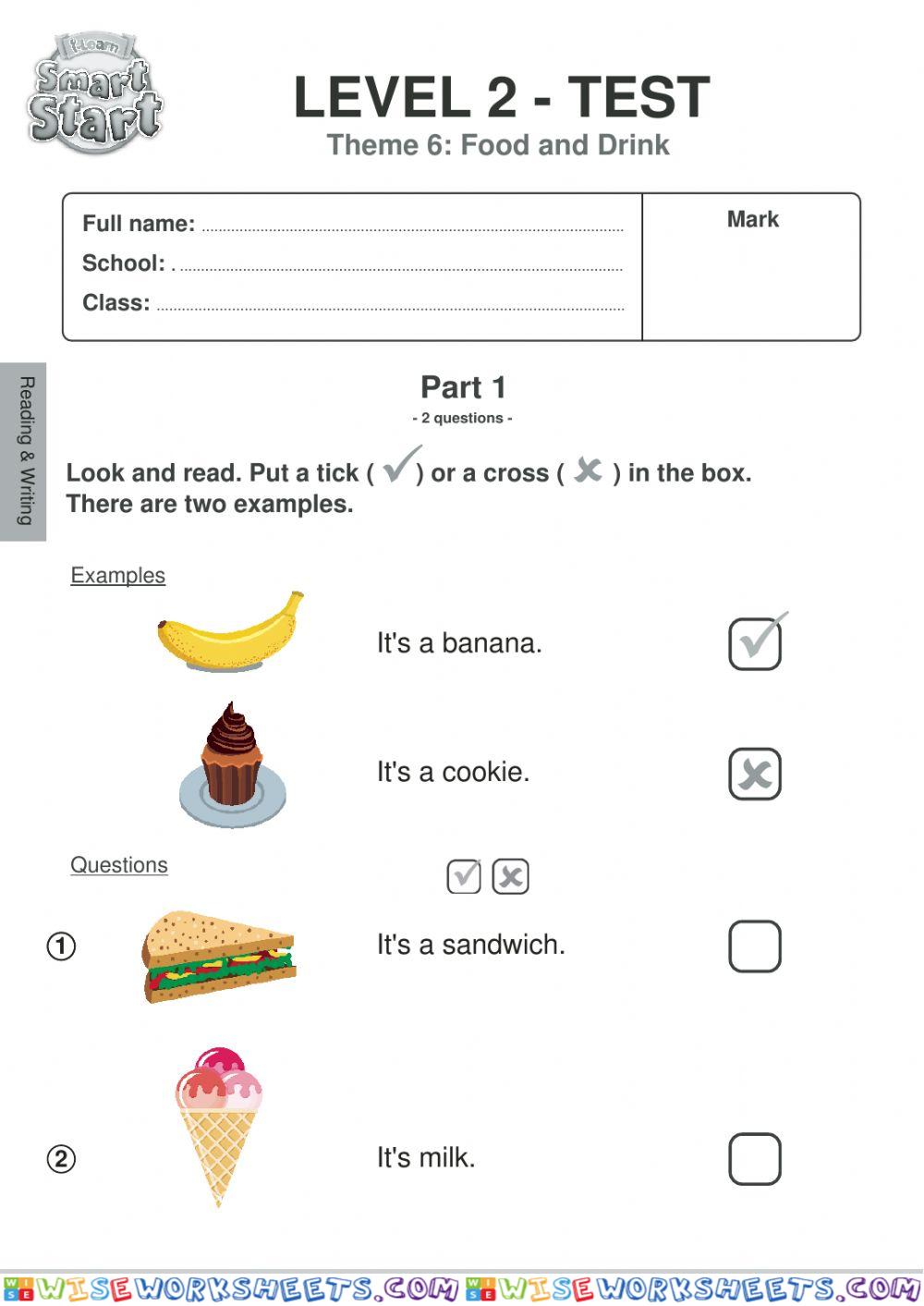 ISS2Theme6Food&Drink-Reading&Writing