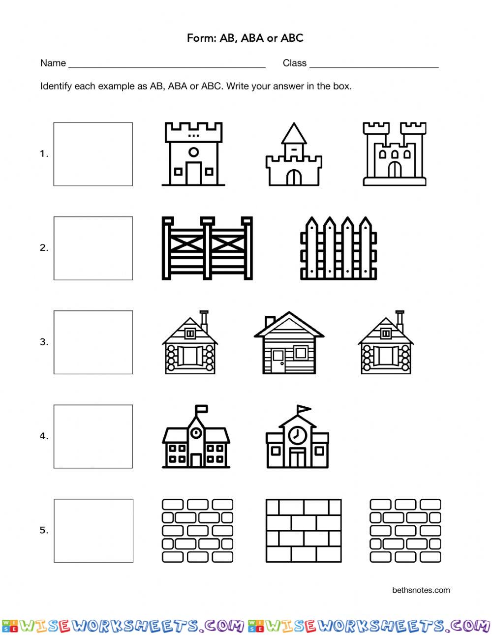 Form - AB, ABA, ABC