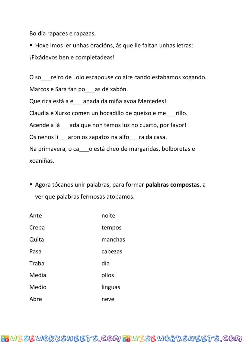 Ortografía mb-mp e palabras compostas