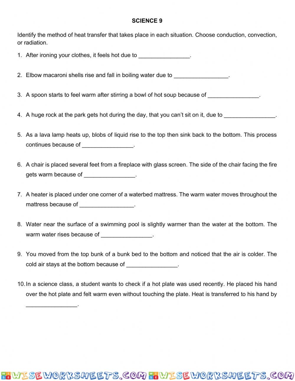 Heat Transfer QUIZ