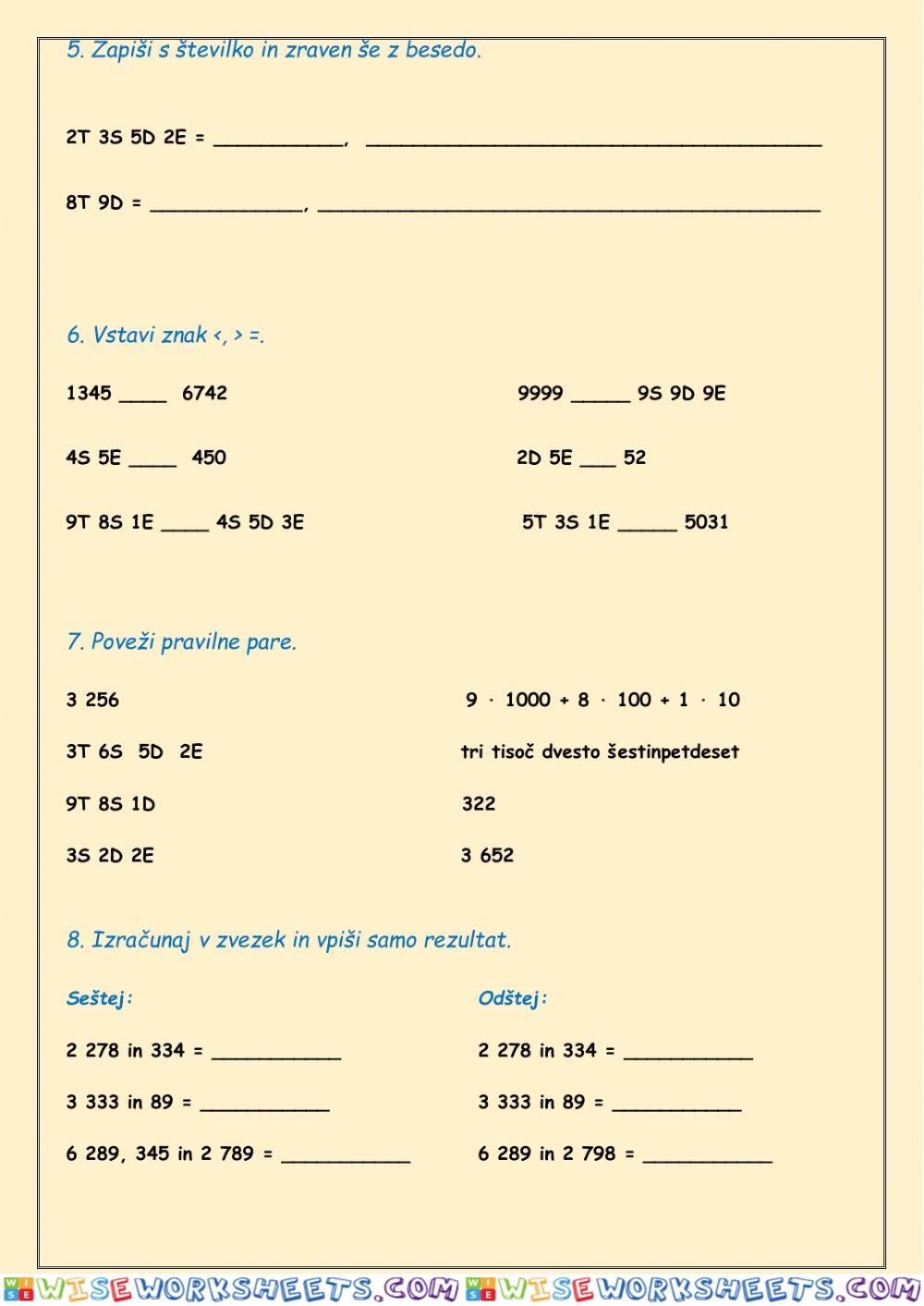 worksheet