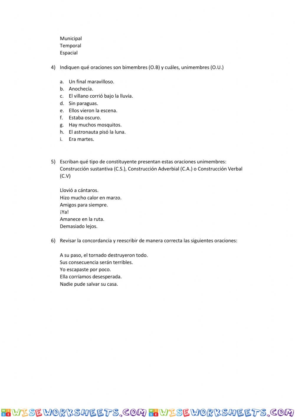 worksheet