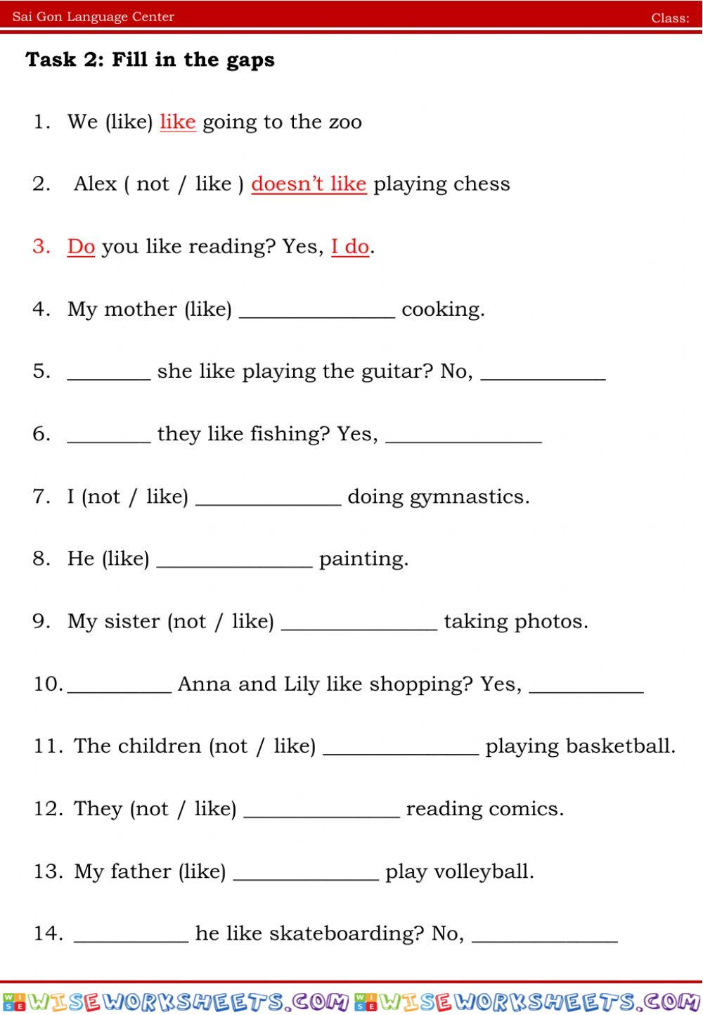 worksheet