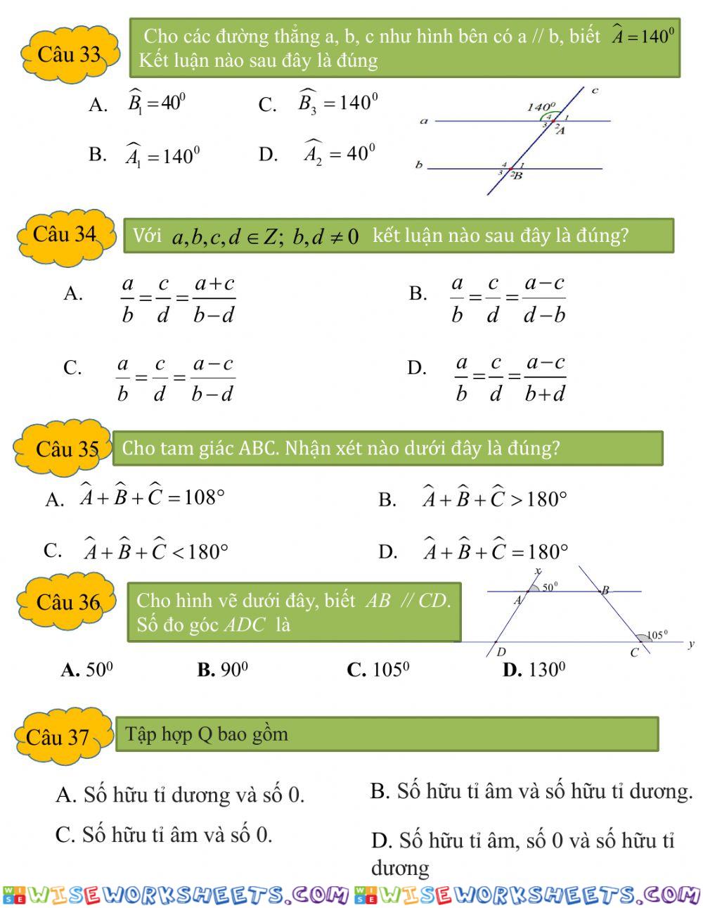 worksheet