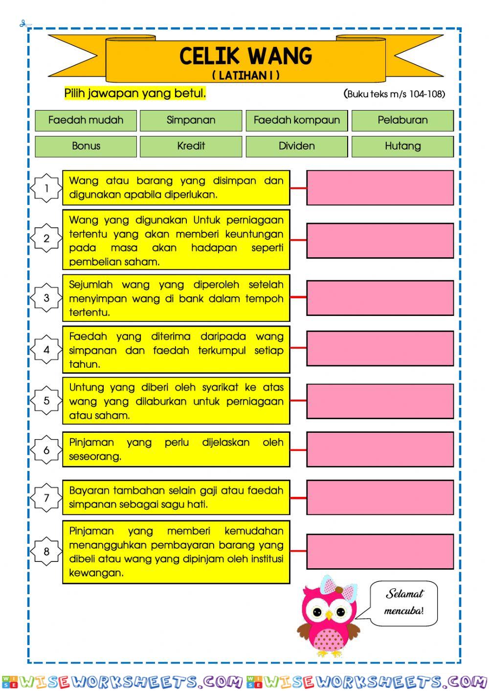 Matematik THN 5 : Celik Kewangan (Latihan 1)