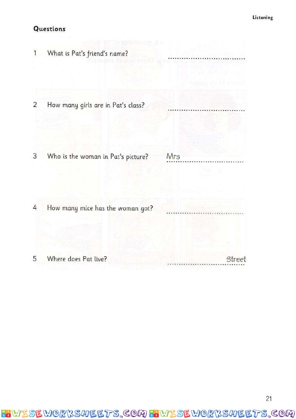 worksheet