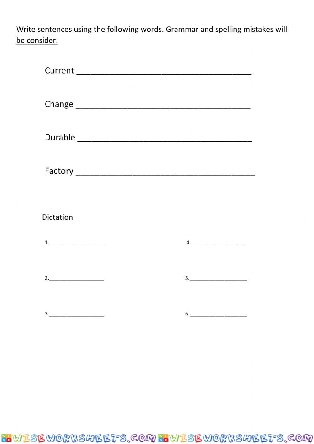 worksheet