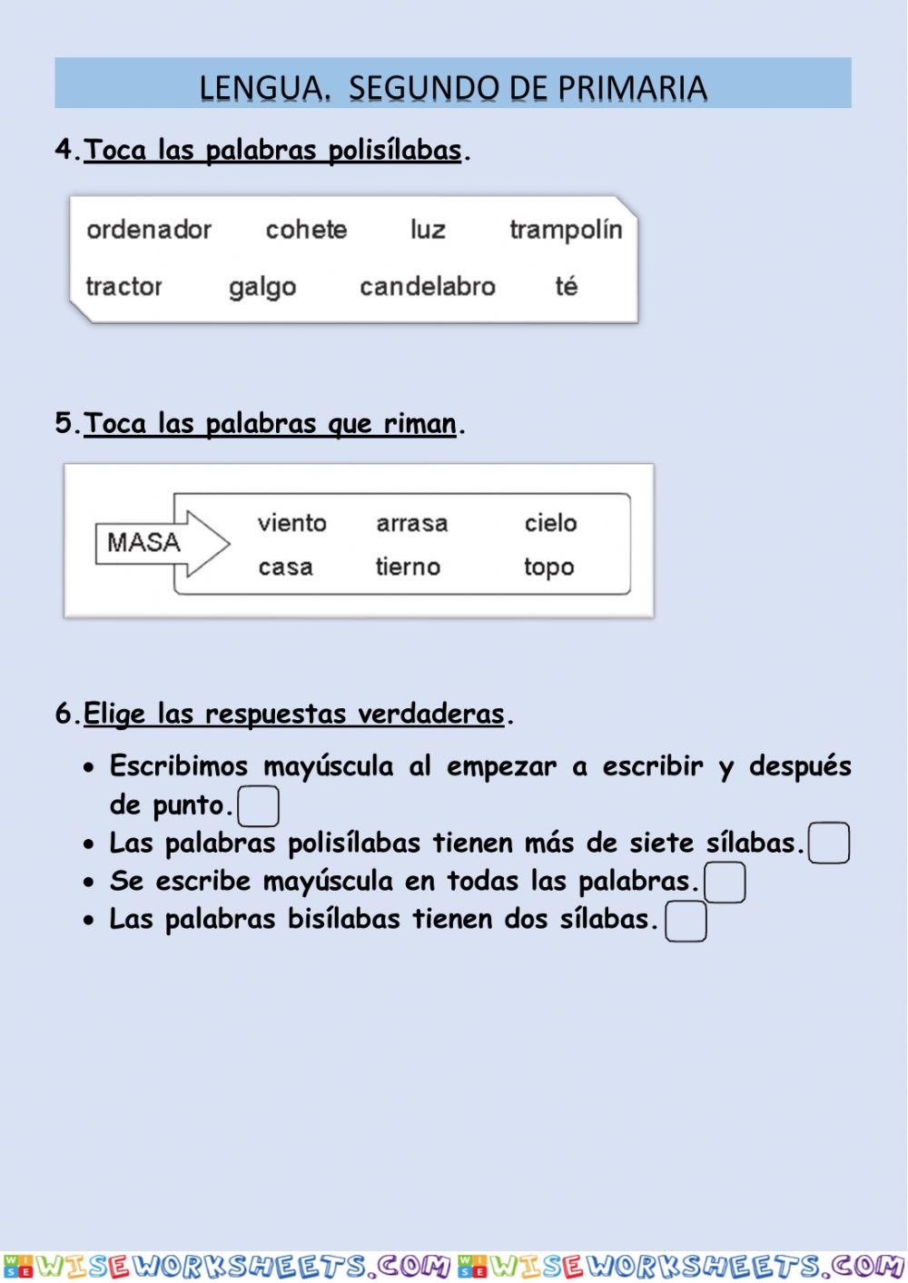 worksheet