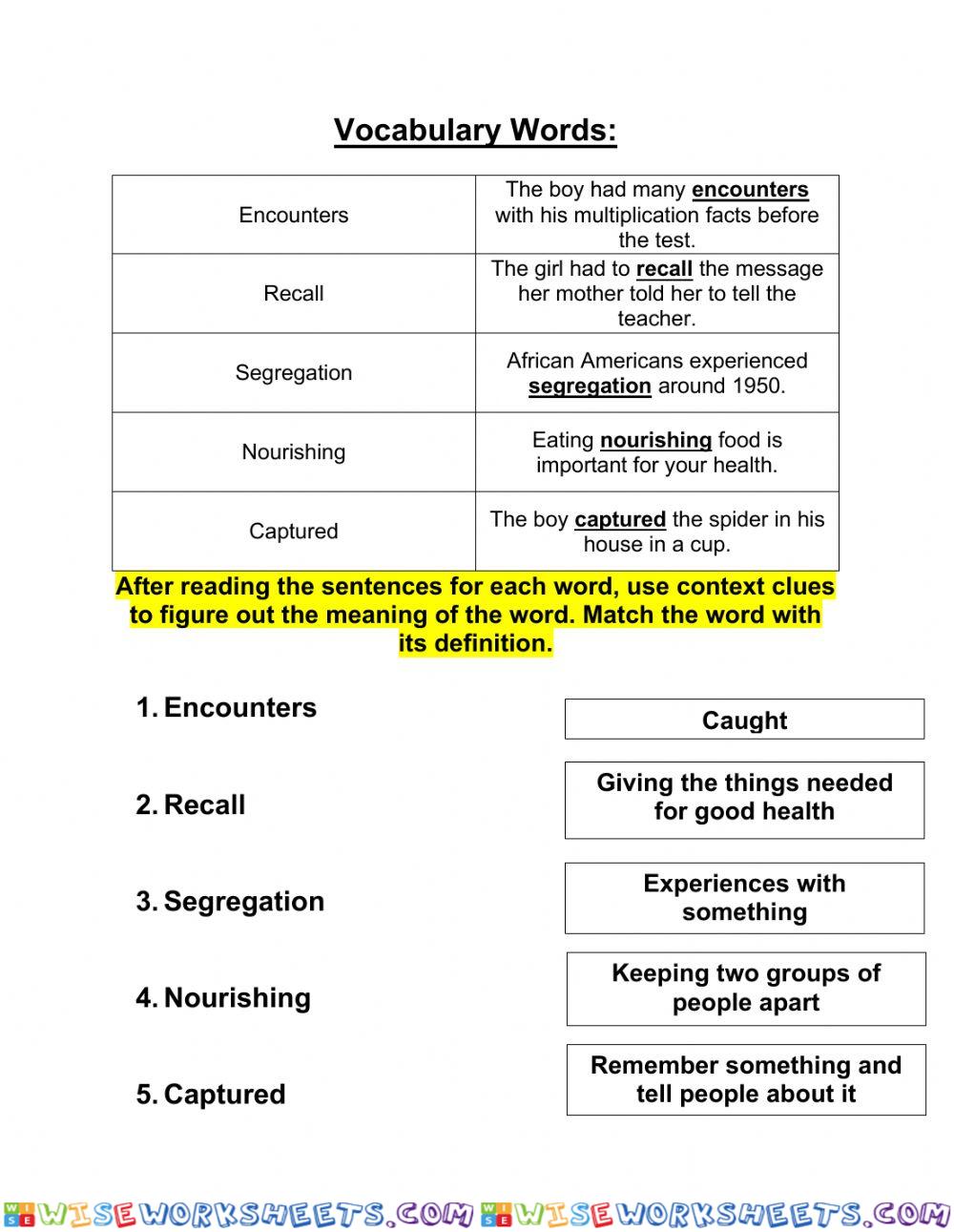 Grade 4 context clues lesson 2 week 2