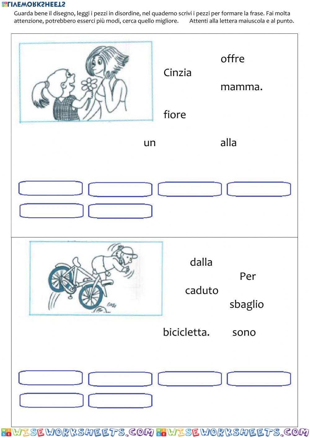 Metti in ordine le ffrasi