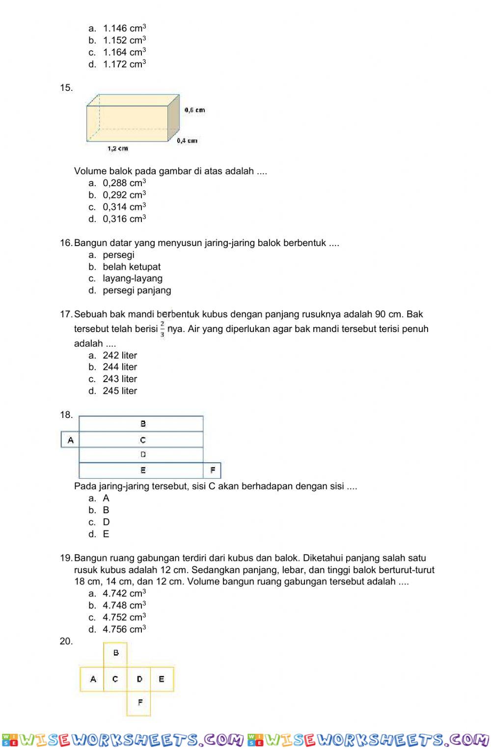 worksheet