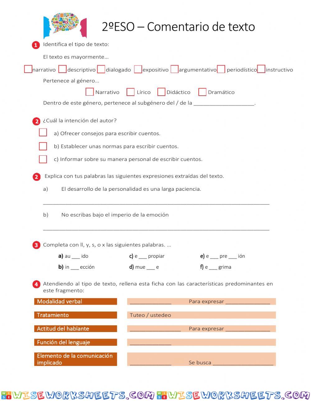 worksheet