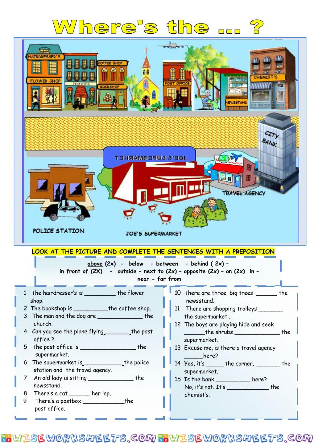 Prepositions of place