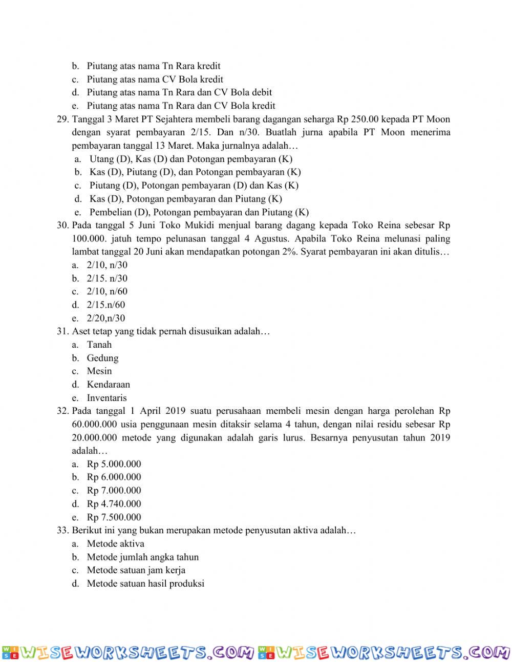 worksheet