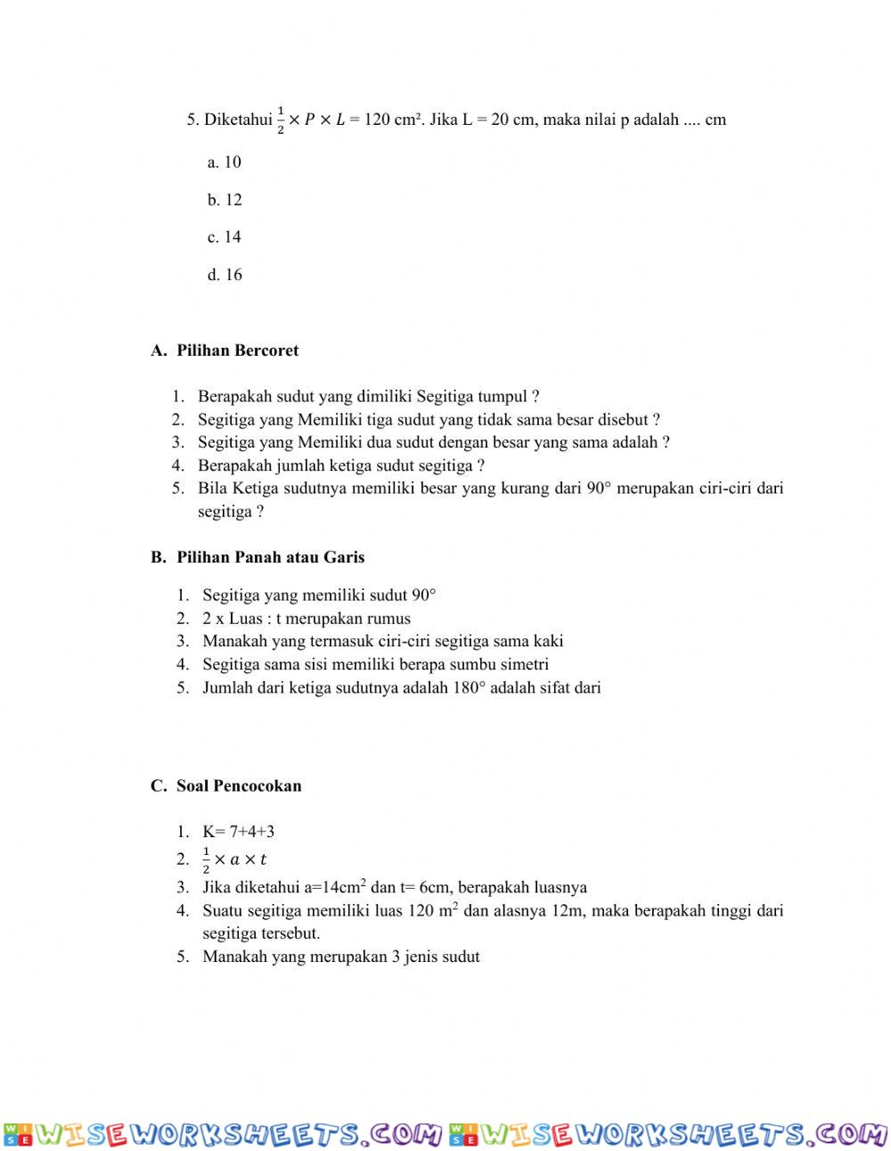 worksheet