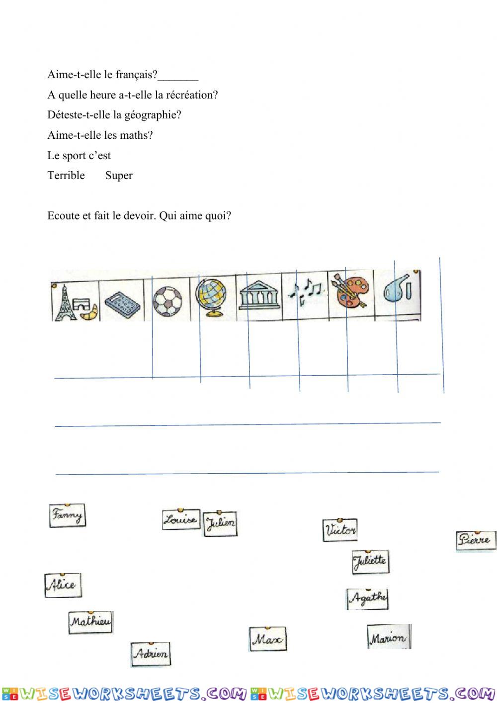 worksheet