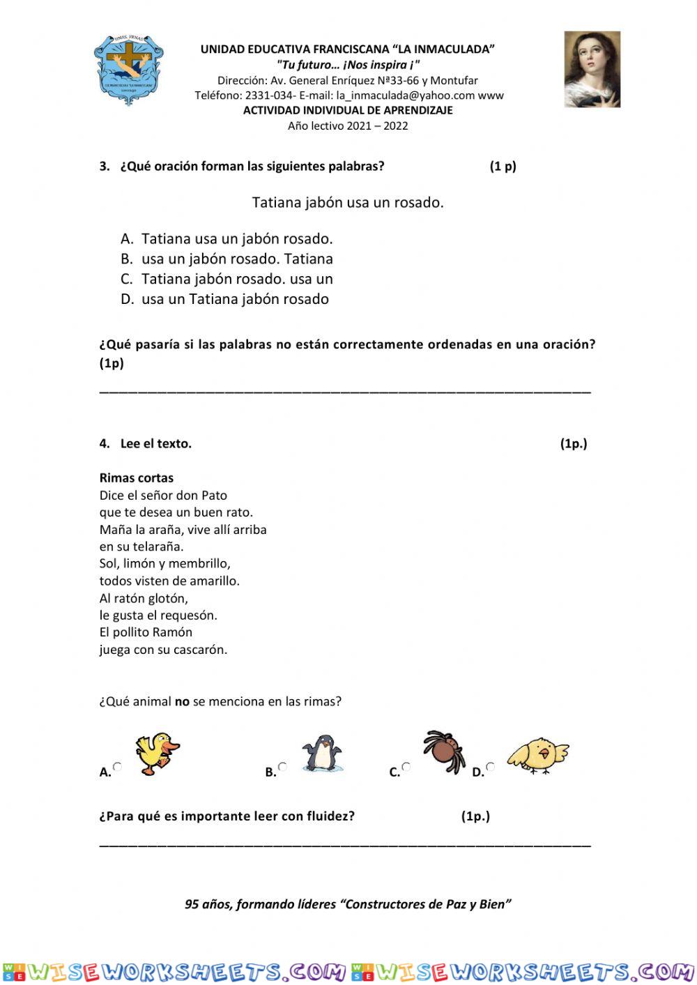 worksheet