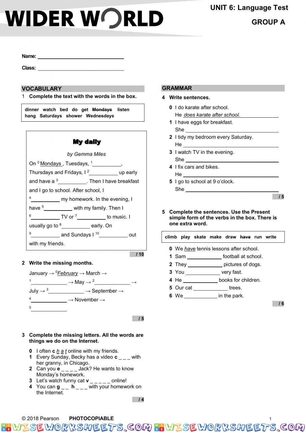 worksheet