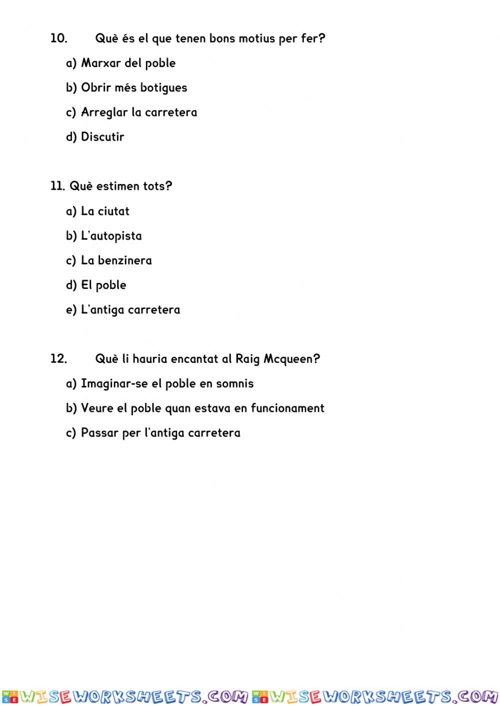 worksheet