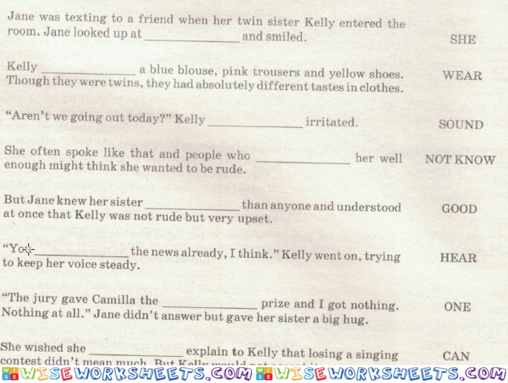 Complete the sentence