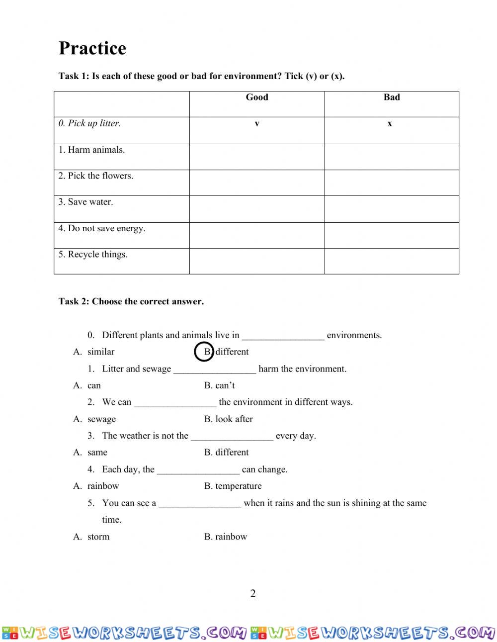 worksheet