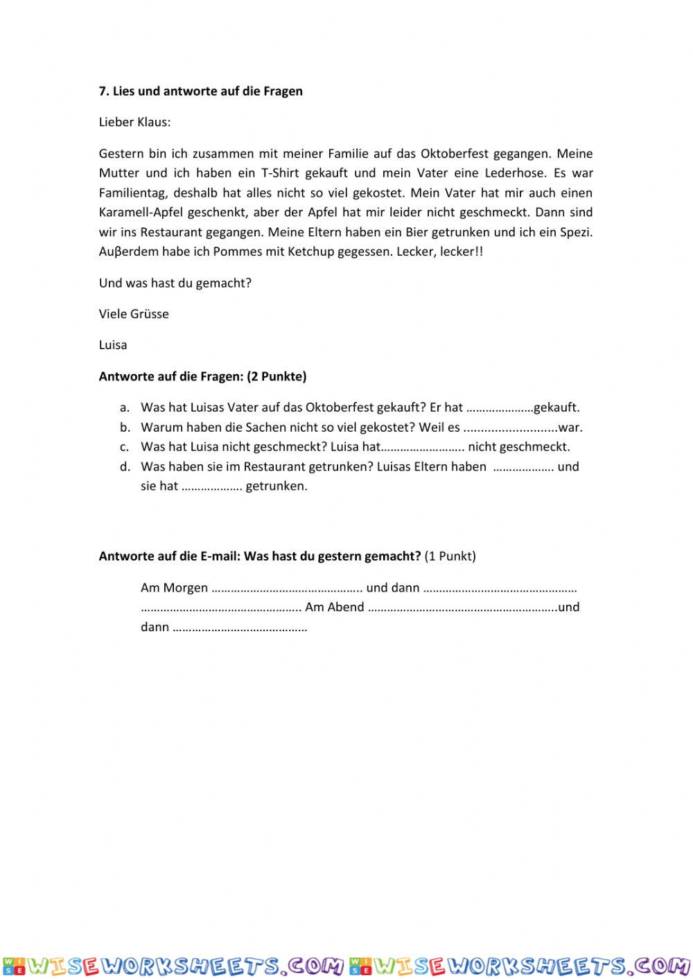 worksheet