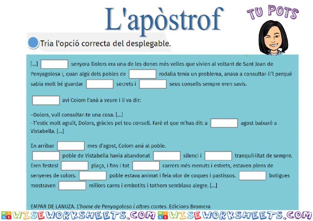 Els articles i l'apòstrof