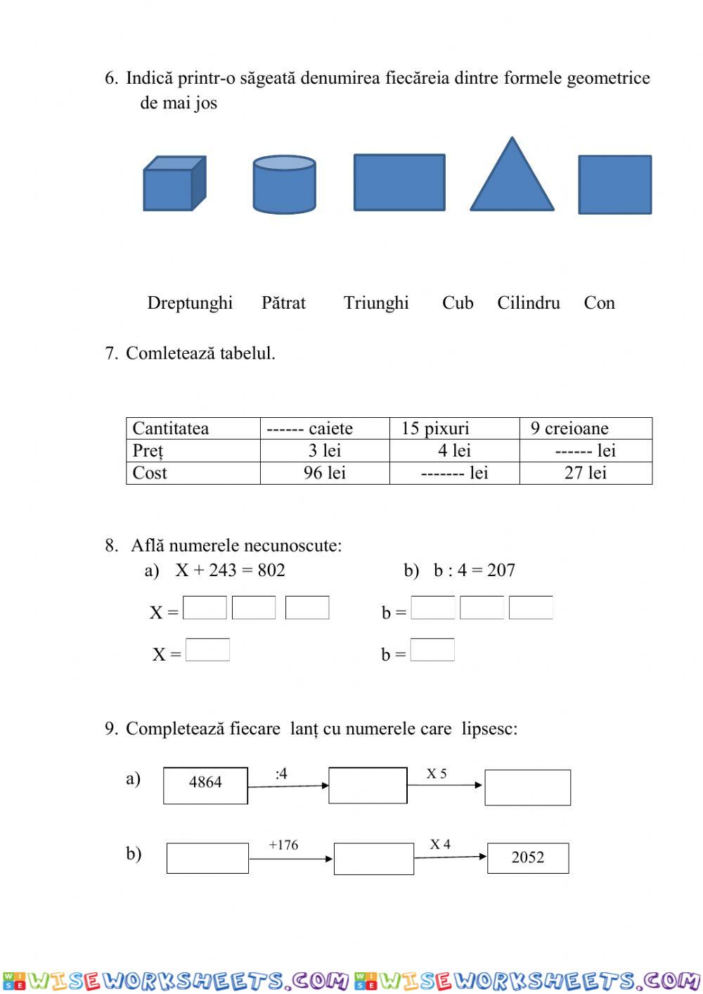 worksheet