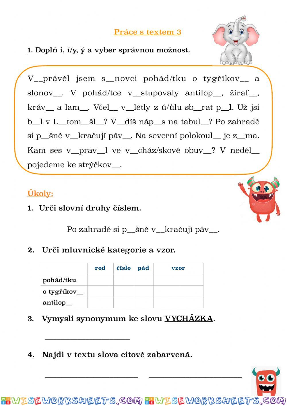 Práce s textem 3