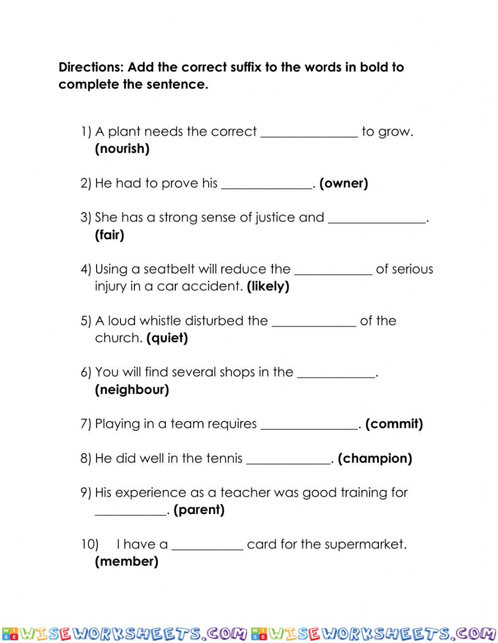 worksheet