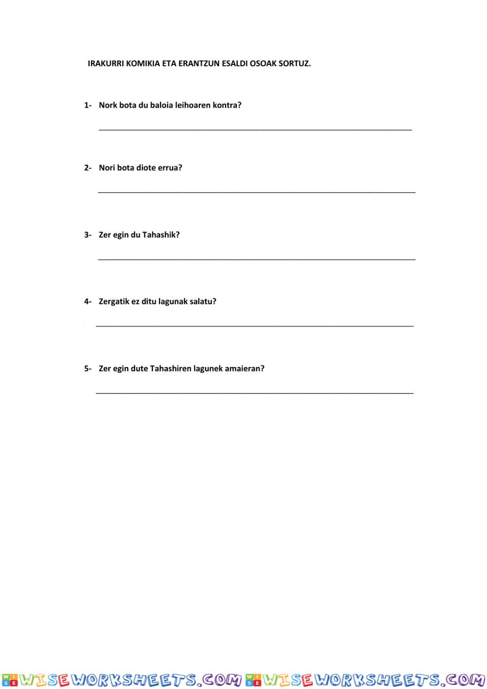 worksheet