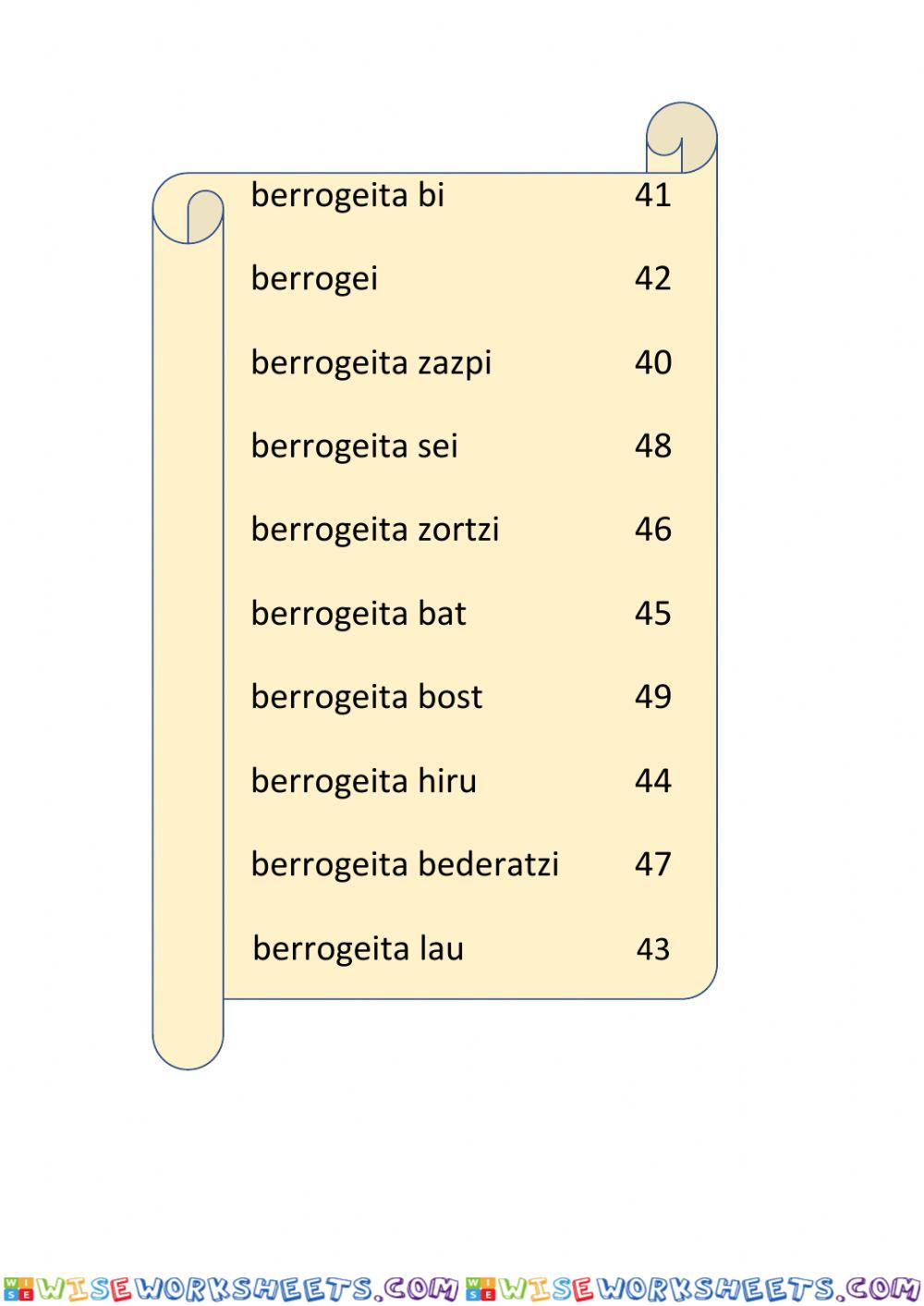 worksheet