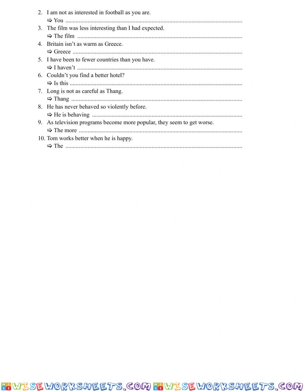 worksheet