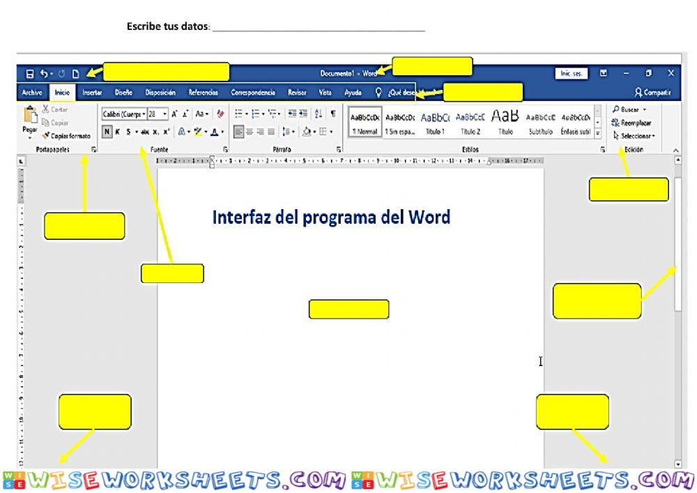 Interfaz de Word